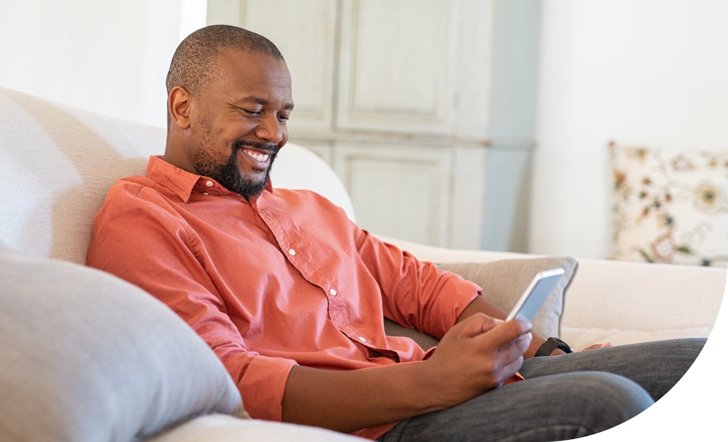 A man watching his phone