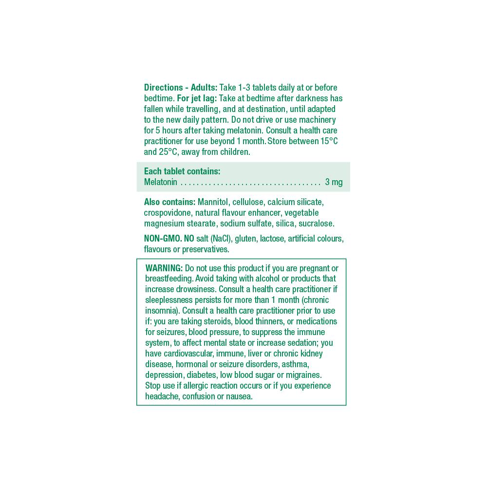 Jamieson Melatonin 3mg Fast Dissolving