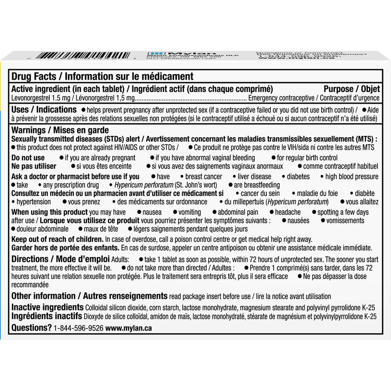 Contingency One Levonorgestrel Tablet 1.5mg