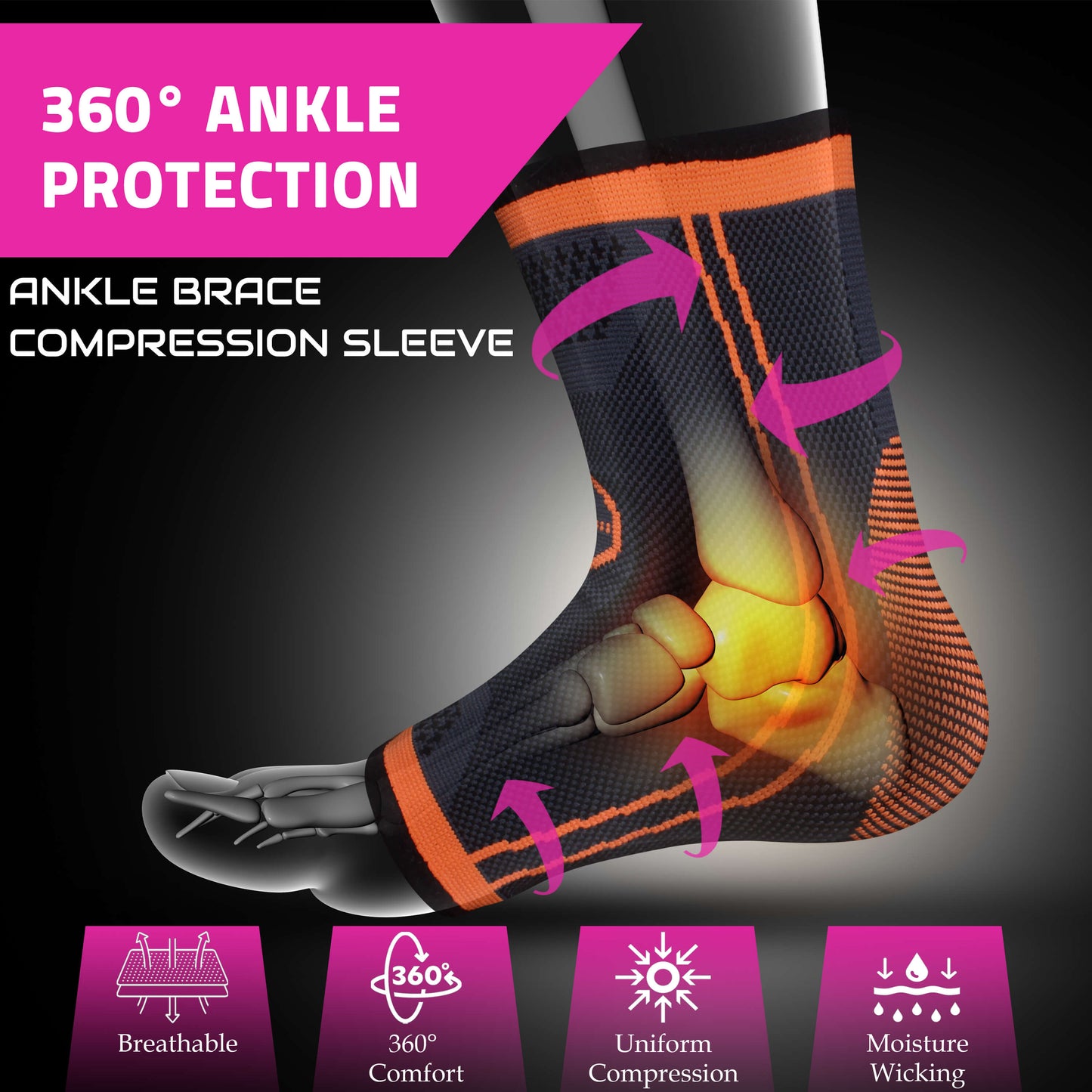 Springbok Ankle Brace Compression Sleeve