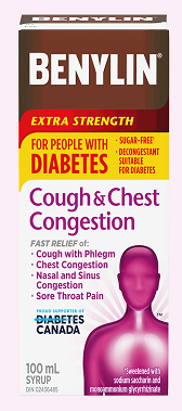 Benylin Cough and Bronchial Congestion. Diabete DM-E Extra Strength