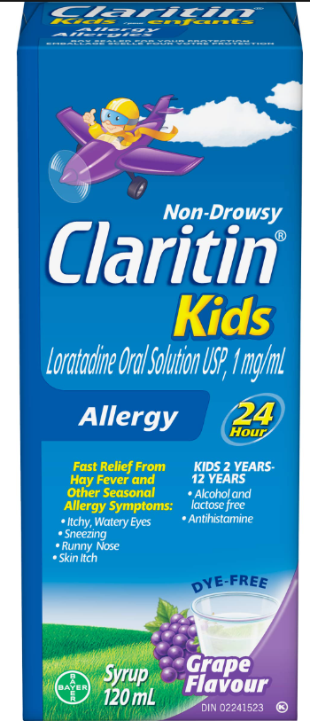 Claritin Grape Syrup for Children 1mg/ml