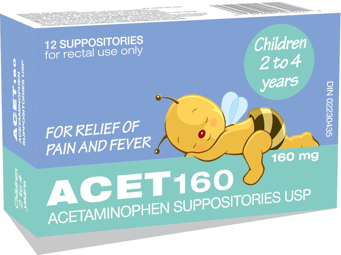 Acet160 Suppositories 160mg