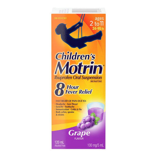 Motrin suspension orale pour enfant 100mg/5ml - 120 ml