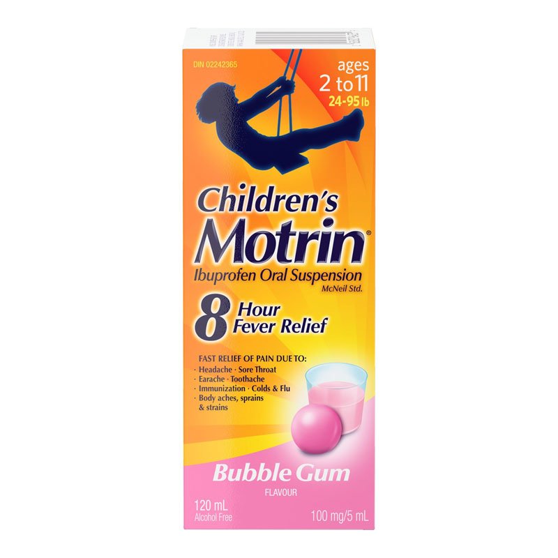 Motrin suspension orale pour enfant 100mg/5ml - 120 ml