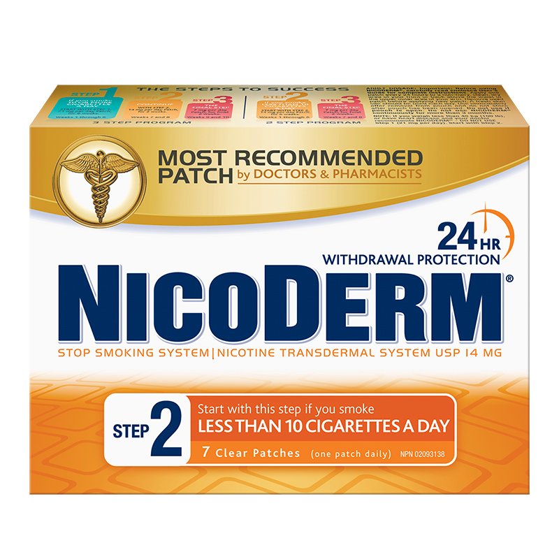NicoDerm Step 2 Clear Patches 14mg