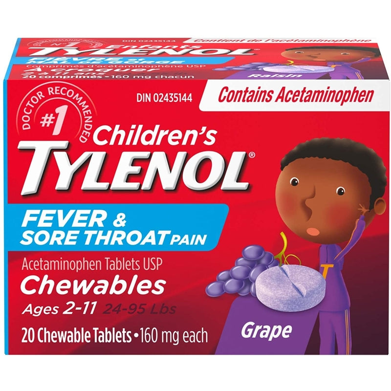 Tylenol Children's Fever & Sore Throat Chewables