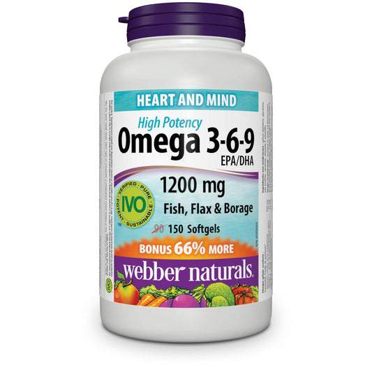 Webber Naturals Omega 3-6-9 1200mg