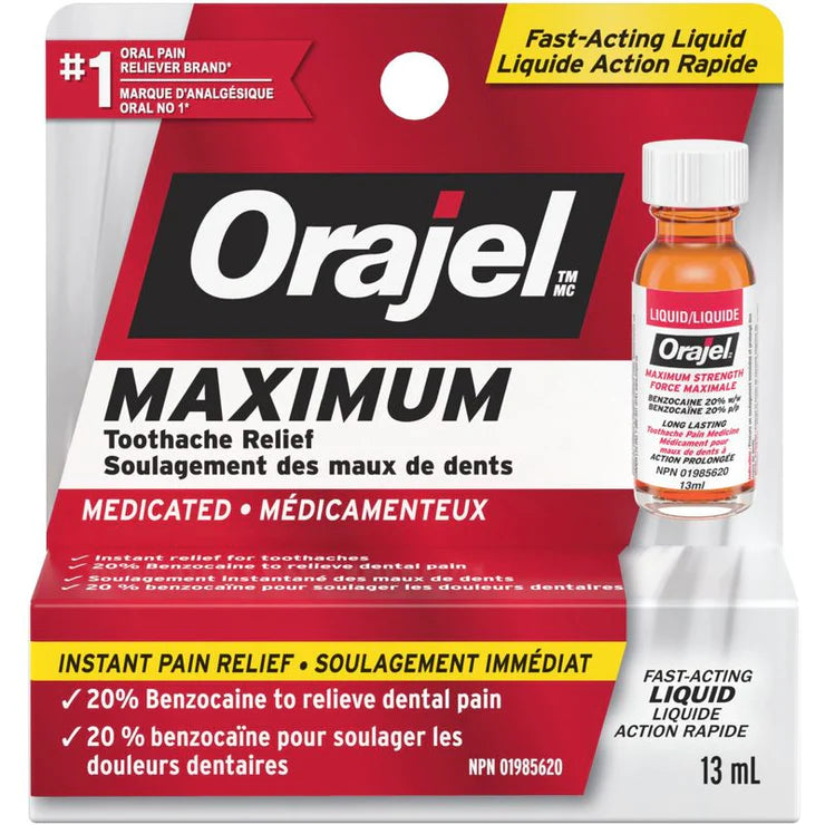Orajel maximum instant toothache relief